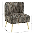 LumiSource Fran Slipper Chair, Gray/Gold 1 thumbnail image