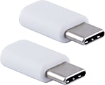 Ativa® USB-C to Micro USB Connector Adapter, 2 Pack, White, 36491 1 thumbnail image