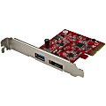 StarTech.com 2 Port USB 3.1 (10Gbps) + eSATA PCI Express Card - 1x USB-A + 1x eSATA - USB 3.1 PCIe Card & eSATA Card - PEXUSB311A1E 1 thumbnail image