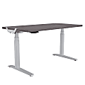 Fellowes® Levado Height-Adjustable Desk, 60"W, Gray Ash