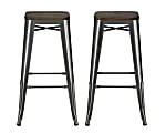 DHP Fusion Backless Bar Stool, Charcoal