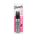 Sharpie® Permanent Fine-Point Markers, Black/Pink Ribbon, Pack Of 2 Markers 1 thumbnail image