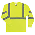 Ergodyne GloWear 8391 Type-R Class 3 Long-Sleeve T-Shirt, Large, Lime