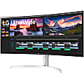 LG Ultrawide 38BN95C-W 38" UW-QHD+ Curved Screen Gaming LCD Monitor - 21:9 - Textured Black, Textured White, Silver - 38" Class - Nano In-plane Switching (Nano IPS) Tech - 450 Nit - 1 ms - 144 Hz Refresh Rate - HDMI - DisplayPort - USB Hub