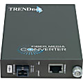 TRENDnet Intelligent Fiber Media Converter; 1000Base-T to 1000Base-LX Dual Wavelength Single Mode SC Fiber (40 km / 24.85 miles)Fiber to Ethernet Converter; RJ-45; Lifetime Protection; TFC-1000S40D3 - 1000Base-T to 1000Base-LX Fiber Converter (40km) 1 thumbnail image