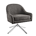 Linon Tydle Swivel Accent Chair, Granite/Chrome 1 thumbnail image