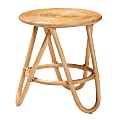 bali & pari Rinjani Modern Bohemian End Table, 17-3/4”H x 15-3/4”W x 15-3/4”D, Natural Brown