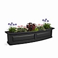 Mayne Nantucket Window Box Planter, 4', Black 1 thumbnail image