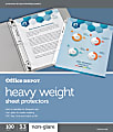 Office Depot® Brand Heavyweight Sheet Protectors, 8-1/2" x 11", Non-Glare, Pack Of 100 1 thumbnail image
