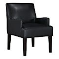 Office Star Main Street Guest Accent Chair, Black/Brown 1 thumbnail image