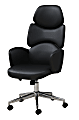 Monarch Specialties Arie Ergonomic Faux Leather High-Back Office Chair, Black