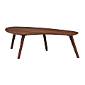Baxton Studio Mid-Century Modern Coffee Table, 15"H x 47-1/4"W x 23-5/8"D, Walnut