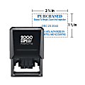 Custom 2000 Plus® PrintPro™ Self-Inking Date Stamp, Economy, 55D/Rectangle, 1-1/2" x 2-1/4", 70% Recycled, 1- Or 2-Color
