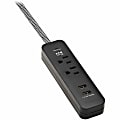 Eaton Tripp Lite Series Surge Protector Power Strip 2-Outlet w 2 USB Ports 2.1A 6ft Cord - Surge protector - TLP206USB 1 thumbnail image