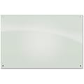 MooreCo™ Tempered Glass Dry-Erase Markerboard, 72" x 48", Frosted Pearl