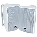 Dual 4" 3-Way Indoor/Outdoor Wired Speakers, White, Set Of 2 Speakers 1 thumbnail image