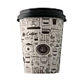 Empress Wrapped Squat Paper Hot Cups, 10 Oz, Good Day Print, 50 Cups Per Pack, Case Of 20 Packs 1 thumbnail image