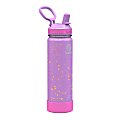 Takeya Actives Straw Lid Reusable Water Bottle, 22 Oz, Confetti Purple Love 1 thumbnail image