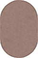 Joy Carpets® Kids' Essentials Oval Area Rug, Endurance™, 6' x 9', Taupe 1 thumbnail image