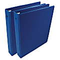Office Depot® Brand Basic Round-Ring Binders, 1" Rings, Dark Blue, Pack Of 2 1 thumbnail image