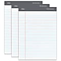 Office Depot® Brand Professional Legal Pad, 8 1/2" x 11 3/4", Legal Ruled, 100 Pages (50 Sheets), White, Pack Of 3