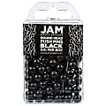 JAM Paper® Colorful Push Pins, 1/2", Black, Pack Of 100 Push Pins