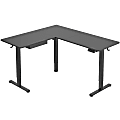 Mount-It! Large Electric 63”W Adjustable Height Corner Standing Desk, Black 1 thumbnail image