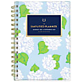 AT-A-GLANCE® Simplified By Emily Ley Weekly/Monthly Planner, 5-1/2” x 8-1/2”, Carolina Hydrangeas, January To December 2022, EL74-201