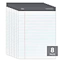 Office Depot Brand Professional Legal Pad With Privacy Cover 8 12 x 11  Narrow Ruled White 100 Pages 50 Sheets Black - Office Depot