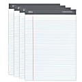 Office Depot® Brand Professional Legal Pad, 8 1/2" x 11 3/4", Narrow Ruled, 200 Pages (100 Sheets), White, Pack Of 4