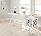 Realspace® X-Cross 48"W Computer Desk With File Cabinet, White, ODUSBTSXDFW2 1 thumbnail image