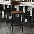 Flash Furniture Wright Steel/Wood Commercial-Grade Barstool With Boomerang Back, Walnut 1 thumbnail image