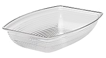 Cambro Camwear Rectangular Ribbed Bowls, 2.9 Qt, Clear, Pack Of 12 Bowls 1 thumbnail image