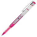 FORAY® Liquid Ink Rollerball Pen, Fine Point, 0.7 mm, Pink Barrel, Pink Ink