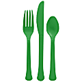 Amscan Boxed Heavyweight Cutlery Assortment, Festive Green, 200 Utensils Per Pack, Case Of 2 Packs 1 thumbnail image