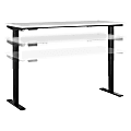 Bush® Business Furniture Move 40 Series Electric 72"W x 30"D Electric Height-Adjustable Standing Desk, White/Black, Standard Delivery