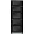 Realspace® Basic Bookcase, 5 Shelves, 70 1/8"H x 27 3/4"W x 11 1/2"D, Black