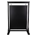 Excello Global Products Double-Sided Swinging Magnetic Indoor/Outdoor Chalkboard Sign, Steel, 40" x 28", Black Wood Frame 1 thumbnail image