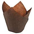 Hoffmaster Tulip Baking Cups, Small, Chocolate Brown, Case Of 1,000 Cups 1 thumbnail image