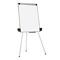 MasterVision® Tabletop/Floor Tripod Non-Magnetic Dry-Erase Whiteboard Presentation Easel, 29" x 41", Aluminum Frame With Silver Finish