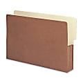 Smead® Redrope End-Tab File Pockets, Legal Size, 3 1/2" Expansion, 30% Recycled, Redrope, Box Of 10
