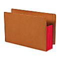Smead® Redrope End-Tab File Pockets With Gussets, Legal Size, 3 1/2" Expansion, 30% Recycled, Red Gusset, Box Of 10 1 thumbnail image