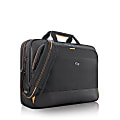 Solo New York Urban Ultra Laptop Case With 17.3” Laptop Pocket, 13-3/4”H x 18-1/2”W x 4”D, Black/Orange