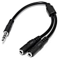 StarTech.com Slim Stereo Splitter Cable - 3.5mm Male to 2x 3.5mm Female - Split one headphone jack into two separate jacks - MUY1MFFS 1 thumbnail image