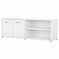 Bush® Business Furniture Studio C 60"W Low Storage Cabinet With Doors And Shelves, White, Standard Delivery