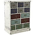 Powell Hadley 13-Drawer Cabinet, 32-1/4"H x 23-4/5"W x 13-3/4"D, Multicolor