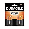 Duracell® Coppertop 9V Alkaline Batteries, Pack of 2 1 thumbnail image