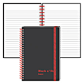Black n' Red™ Wirebound Notebook, 3 5/8" x 5 7/8", 1 Subject, Wide Ruled, 70 Sheets, Black/Red