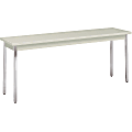 HON® Laminate All-Purpose Utility Table, 29"H x 18"W x 72"D, Loft/Chrome 1 thumbnail image