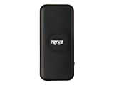 Tripp Lite Portable Wireless Charging Power Bank - 10,000 mAh, Qi Certified, Apple and Samsung Compatible, Black - Wireless power bank - 10000 mAh - 10 Watt - 3 A - QC 3.0 - 2 output connectors (USB, 24 pin USB-C) - on cable: USB, USB-C - black